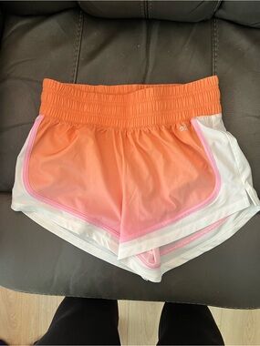 DSG High-Rise Short - Orange with Pink Trim